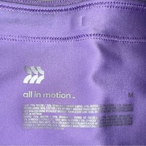 All in Motion Lavender Biker Shorts; Size M